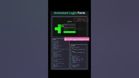 Animated Login form using HTML and CSS.. | #trending