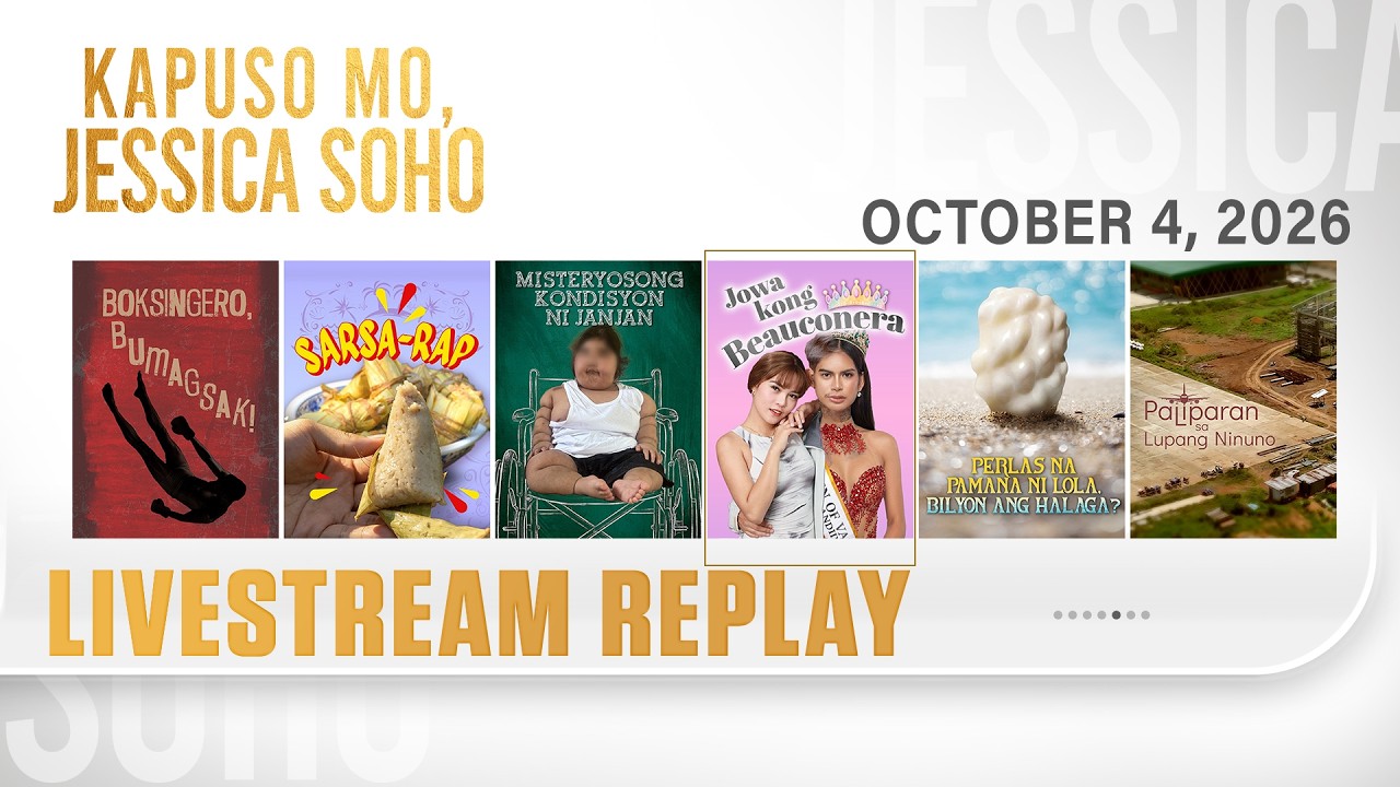 KMJS livestream October 4, 2026 Episode - Replay | Kapuso Mo, Jessica Soho