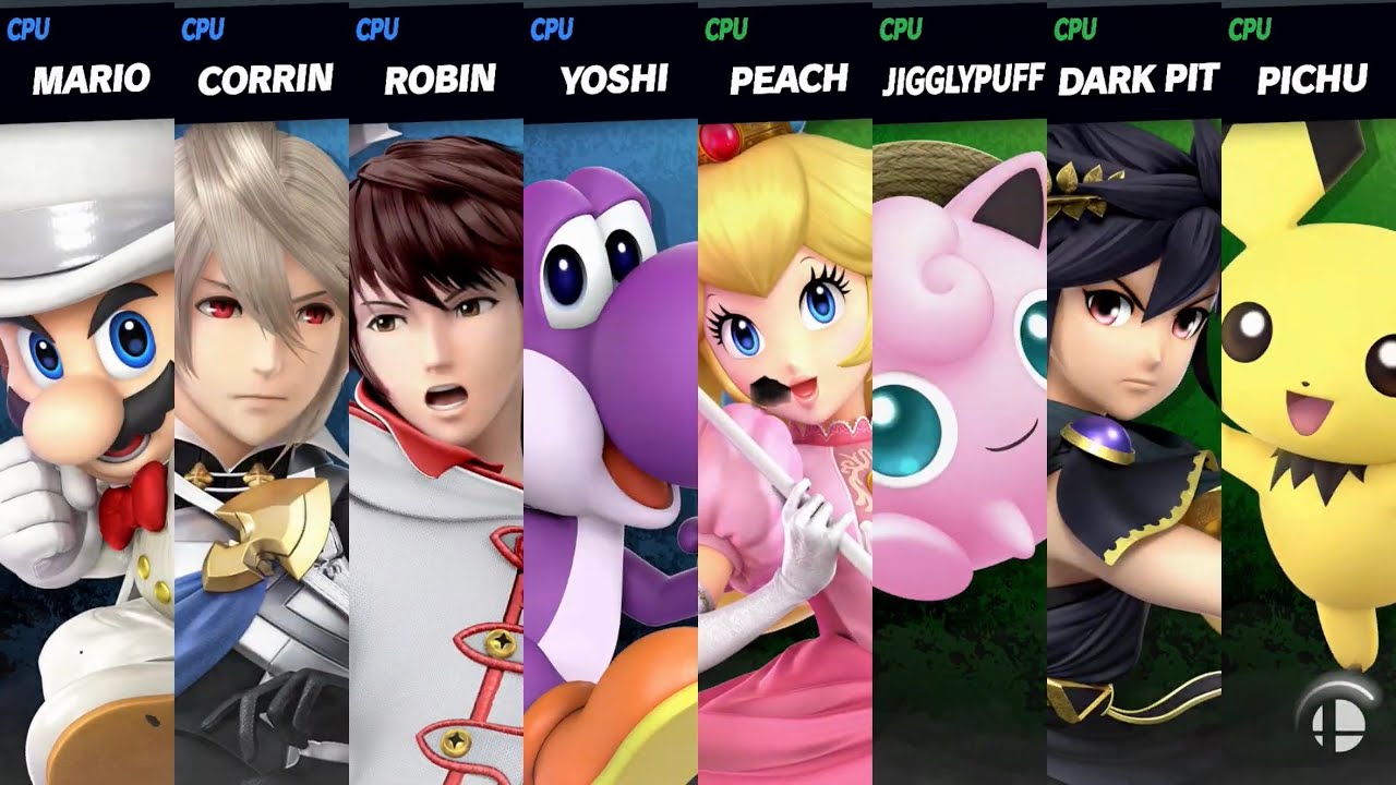 Super Smash Bros. Ultimate - Team Mario vs Team Peach - YouTube