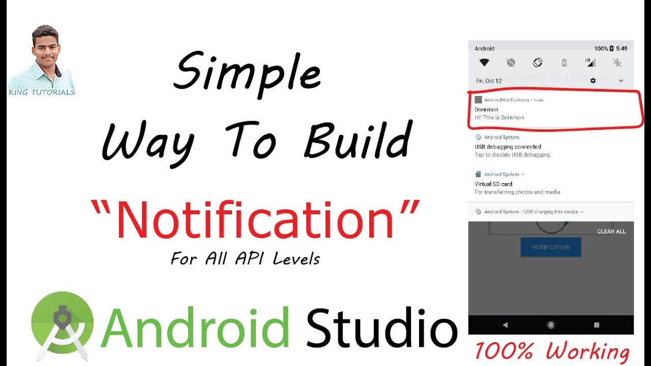 Simple  Notification In Android Studio - Knowledge King