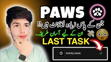 Paws Activity Check Task || Paws Airdrop New Task || English Subtitles || #ahmadearningcenter