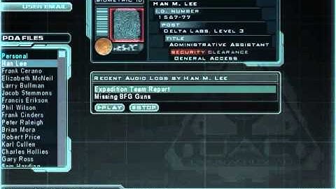 Doom 3 - Han Lee PDA