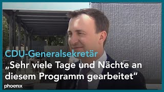 CDU-Generalsekretär Paul Ziemiak zum Wahlprogramm der Union am 21.06.21