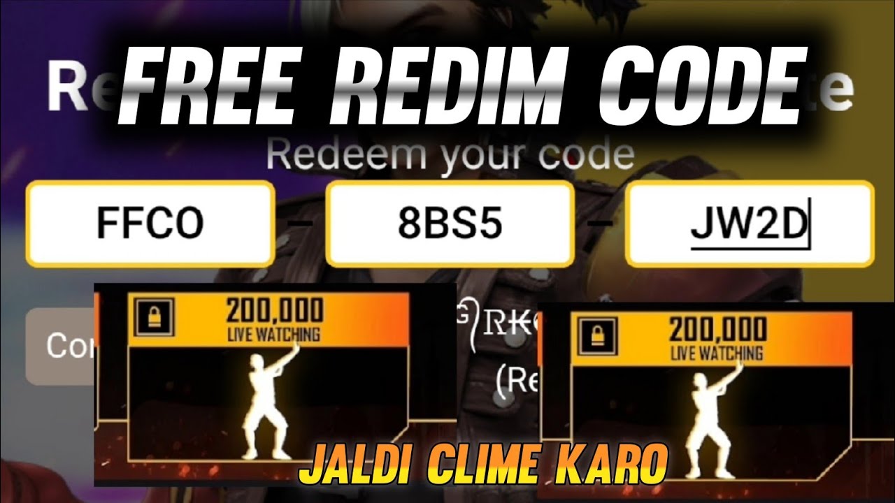 FREE FIRE NEW EVENT FREE EMOT REDIM CODE GO AND FAST CLME NOW 😱😱😱 - YouTube