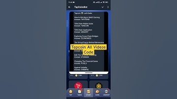 TapCoin Bot All Video Code | Tapcoin lucky code all | tapcoin lucky code today | tapcoin All Code