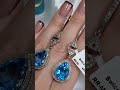 WhatsApp +79038171153 💎Серьги с топазами и сияющими бриллиантами цена 64800 ₽ длина 6 мм вес 7 г