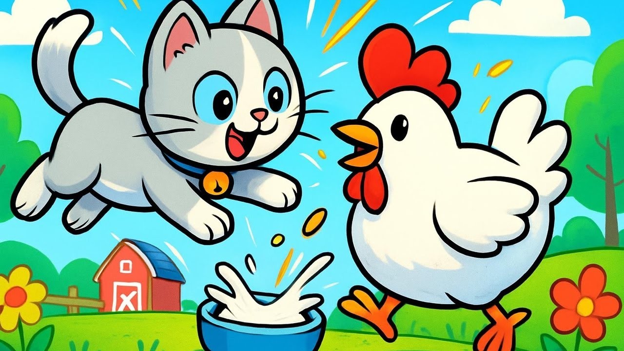 La gatta nel pollaio 🐱 filastrocca per bambini 🎶