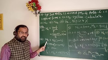 Three phase induction motor/Asynchronous motor -Numerical problem by Dr A A Ansari