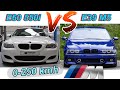 BMW E60 550i vs e39 M5 | 367 HP 4.8 V8 N62B48 vs 400 HP 5.0 V8 S62B50 | 0-100 + 0-200 + 0-250 km/h