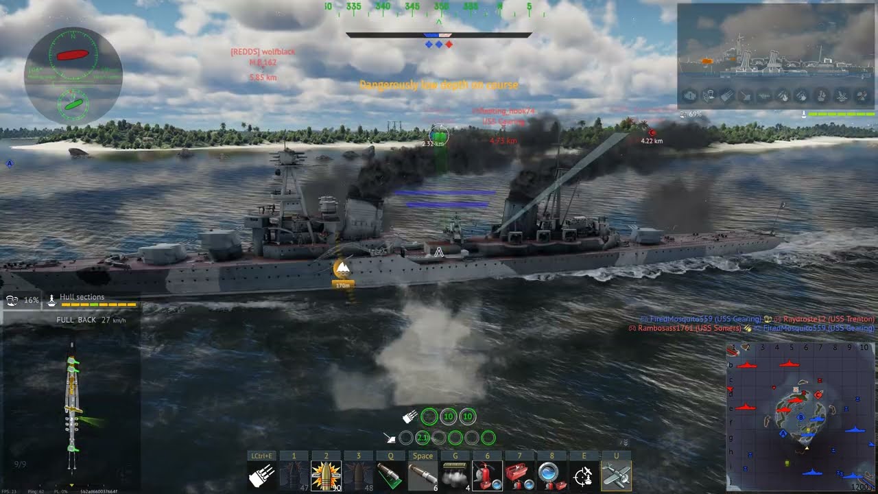 War Thunder 20251119 Lt. Cruiser Kirov vs Destroyer Z51                            KILL 10