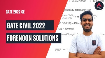 GATE 2022 Civil Engineering Paper Solution | Forenoon Session - APSEd