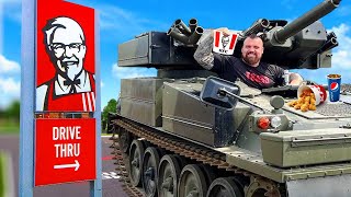 Can my TANK fit through KFC DRIVE-THRU?! - Eddie Hall