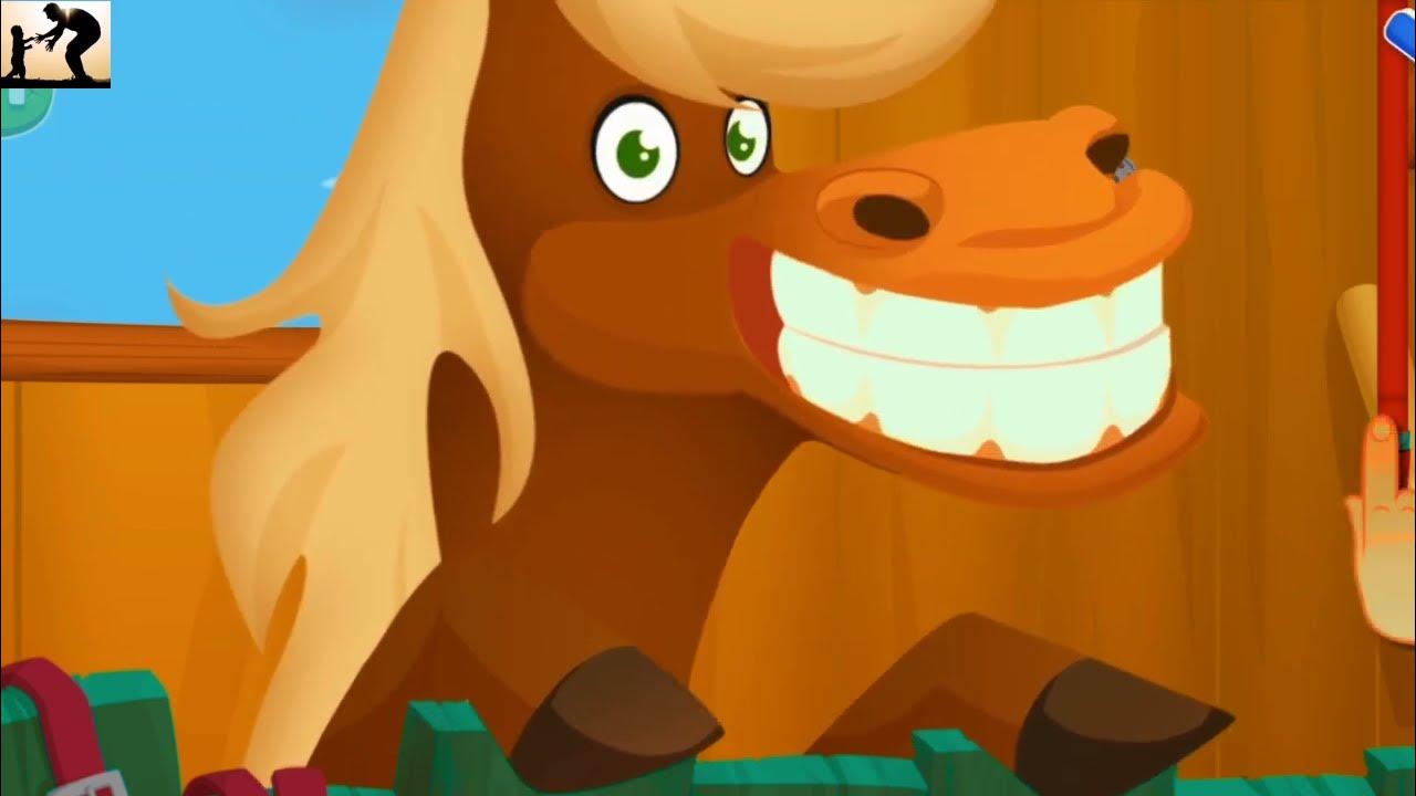 Cartoon Horse Brushing Teeth Animation video Brush Teeth cartoon for