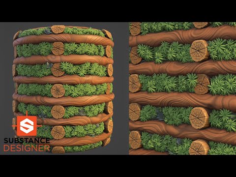 Substance Designer - Making a Stylized Wood Log Material