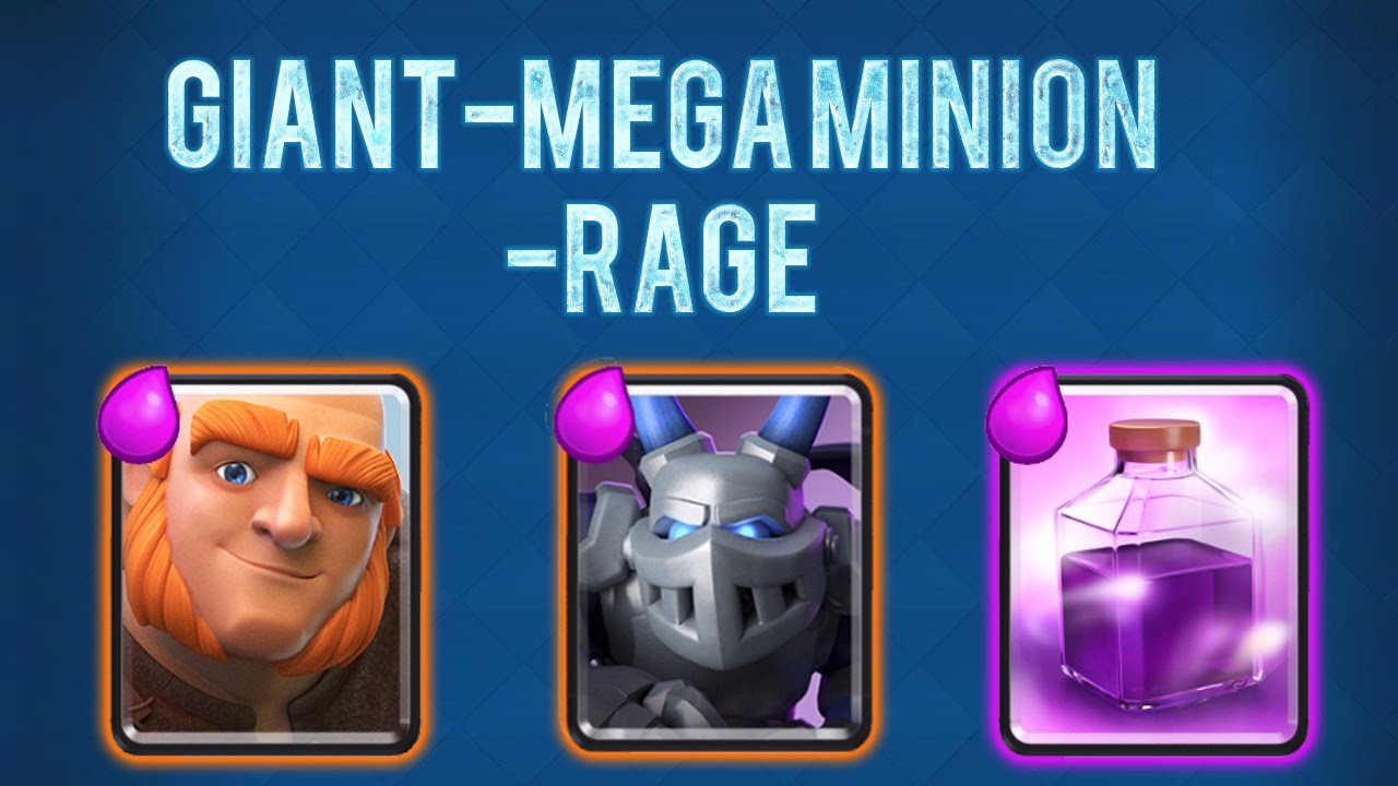 Giant Mega Minion Rage Deck Clash Royale Magyarul YouTube