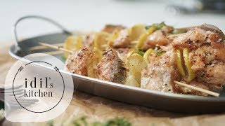 Lemon & Salmon Kebabs  EASY & FAST | Idil's Kitchen