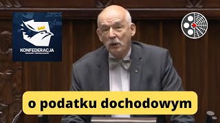 Janusz Korwin-Mikke - o podatku dochodowym