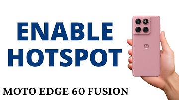 How to TURN ON WIFI HOTSPOT on the MOTO EDGE 60 FUSION!