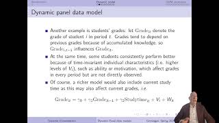 Dynamic econometrics - part 3 - Dynamic Panel data models.