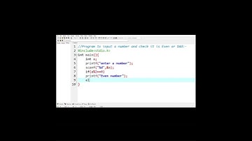 Program to check a number is Even or Odd in C Programming Language