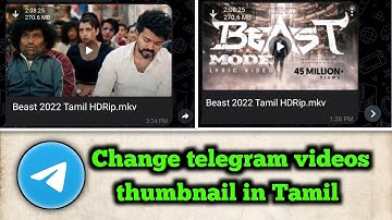 How to change telegram videos thumbnail in Tamil. || @Anchorvinayagar