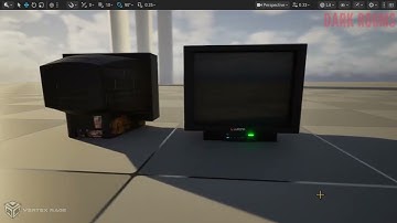 Retro Style CRT TV 3D Model In Unreal Engine 5 (Viewport)