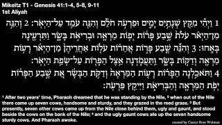 Torah Mikeitz T1 - Genesis 41:1-4, 5-8, 9-11 Torah Reading Genesis Chapter 41 Hd