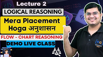 🛑 Flow Chart - Part 1 | Logical Reasoning Placements | MERA PLACEMENT HOGA अनुशासन - Live Demo Class