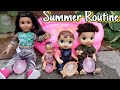 Baby Alive doll Family fun Summer Routine with babysitter