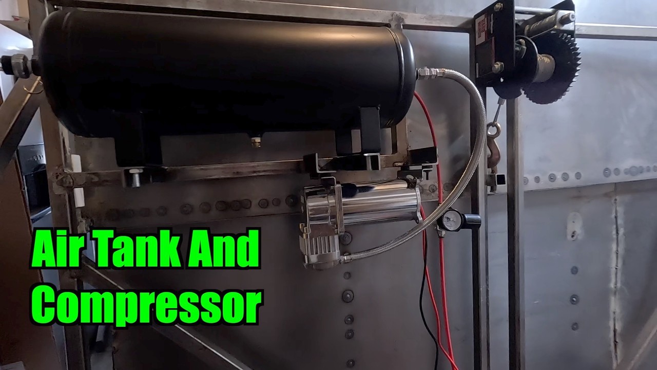 Air Tank And Compressor Install On Custom Bathroom Camping Trailer