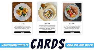 Create Stunning Product Cards with HTML & CSS 3 Unique Designs Tutorial | e commerce website cards