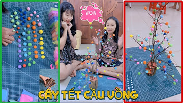 Làm cây TẾT cầu vồng bằng đất sét tự khô 🌈🌈🧧🎇