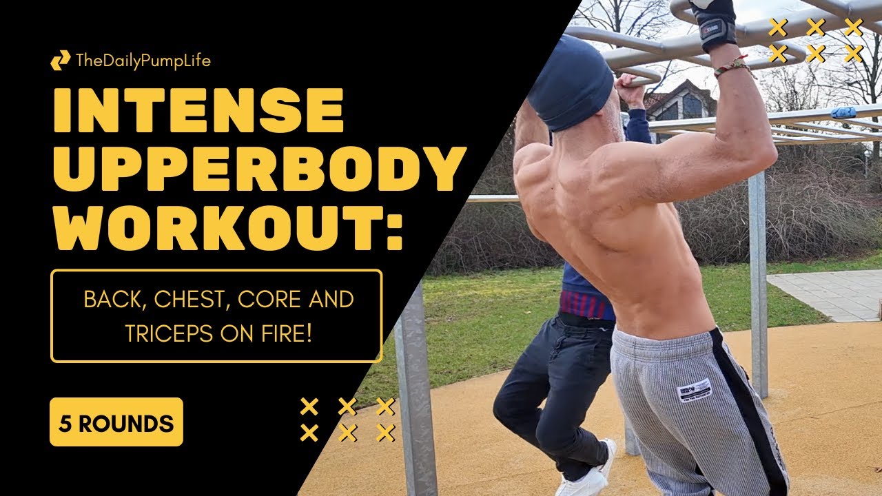 Intense 5 Round Workout Back, Chest, Core, and Triceps on Fire! - YouTube