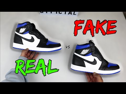 REAL VS FAKE! NIKE JORDAN 1 ROYAL TOE COMPARISON + GIVEAWAY!