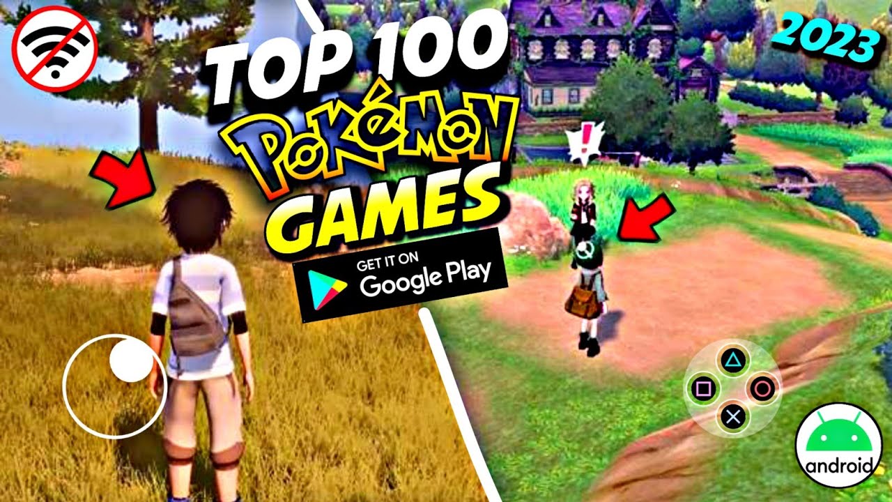 Top 100 Best Offline High Graphic Pokemon Games For Android/Pc In Play  Store 2023! 