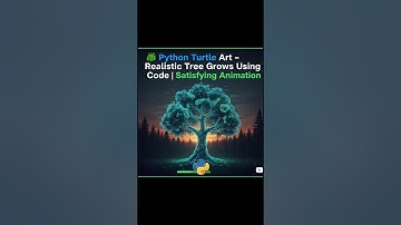🌲 Python Turtle Project–Realistic Tree Animation | Beautiful Coding Art #python #pythonturtle #code