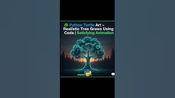 🌲 Python Turtle Project–Realistic Tree Animation | Beautiful Coding Art #python #pythonturtle #code