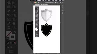 How To Create Shield  #adobeillustratortipsandtricks #howtocreatelogo #viralshorts