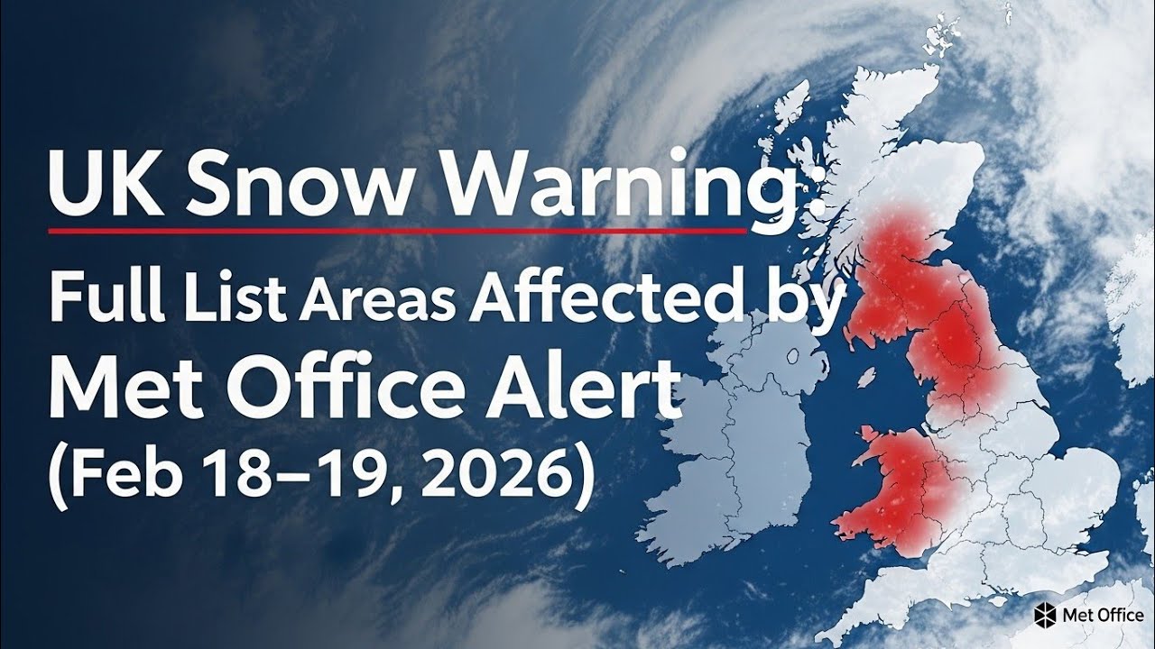 UK Snow Warning: Full List of Areas Affected by Met Office Alert (Feb ...