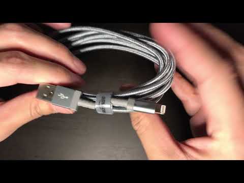 AmazonBasics Nylon Braided Lightning to USB A Cable - Silent Unboxing
