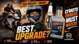 CFMOTO-এর Best Performance Upgrade? 🔥 NGK Iridium + AMSOIL Real Test!