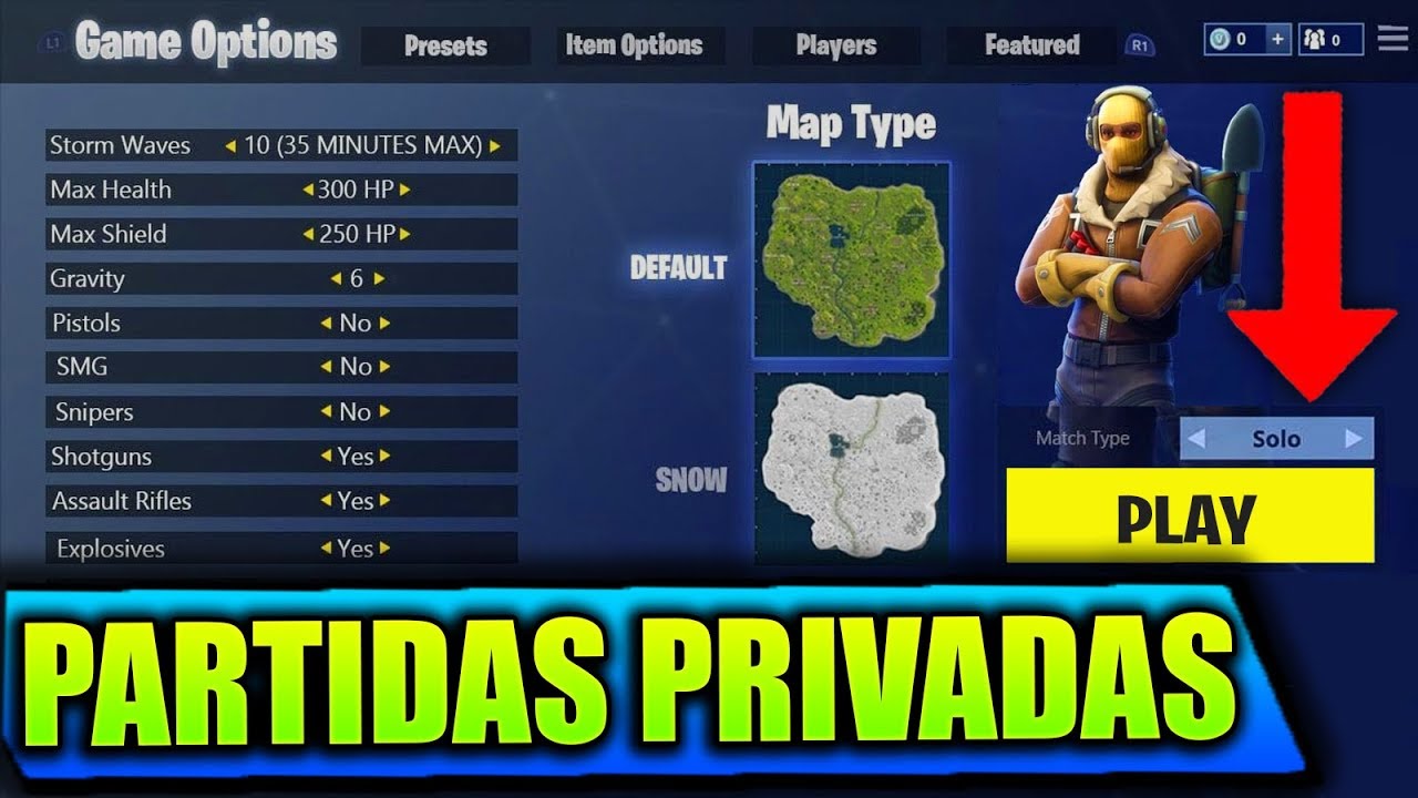 Como Crear Partidas Privadas En Fortnite Battle Royale Youtube