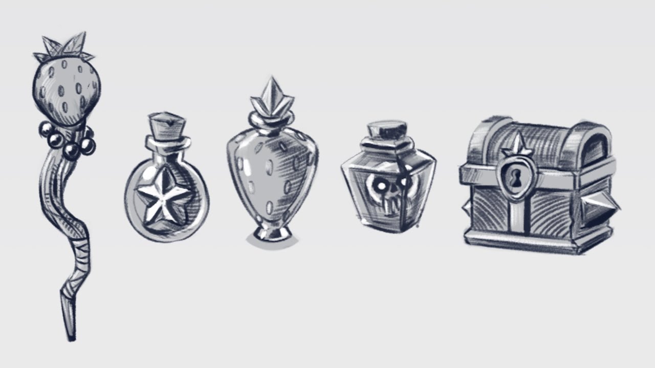 CRIANDO ITENS DE JOGOS - Game Concept Art - Strawberry Warriors #2