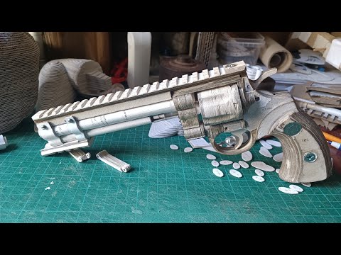 Revolver Colt Python 357 made of paper tuning 03