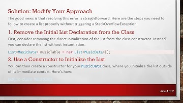 How to Avoid StackOverflowException When Using C#  Lists and Dictionaries