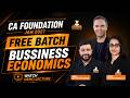 CA FOUNDATION | Subject Introduction | Business Economics | Jan 2027 | Adv. Dipesh &amp; Prof. Mansi
