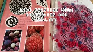 GCSE Textile Design SeaLife Research Section Teacher Sketchbook