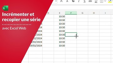 Excel / Incrémenter et recopier une série