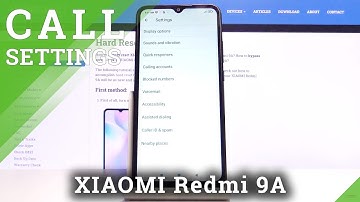 XIAOMI Redmi 9A - Call Waiting Activation and Turning Off
