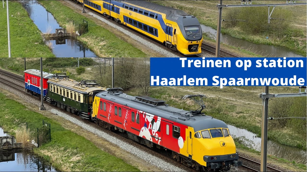 Treinen op station Haarlem Spaarnwoude - 15 april 2022
